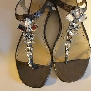 Adrienne Vittadini Jeweled Sandals
